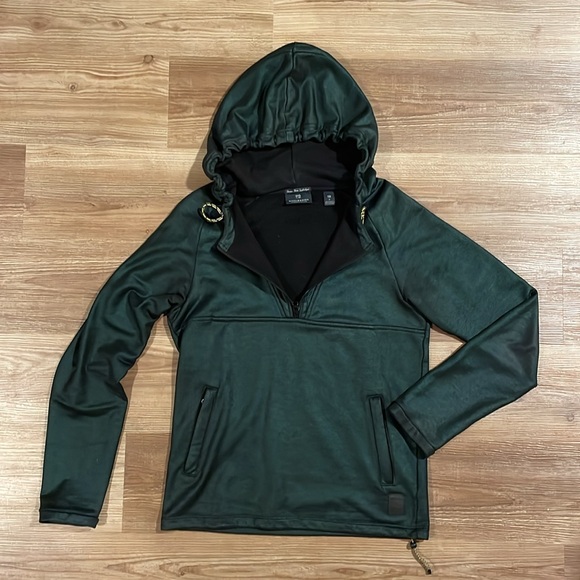 Scotch & Soda Metallic green anorak hoodie - Picture 2 of 9